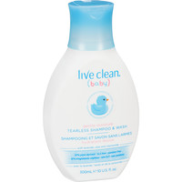 live clean baby gentle moisture tearless shampoo & wash