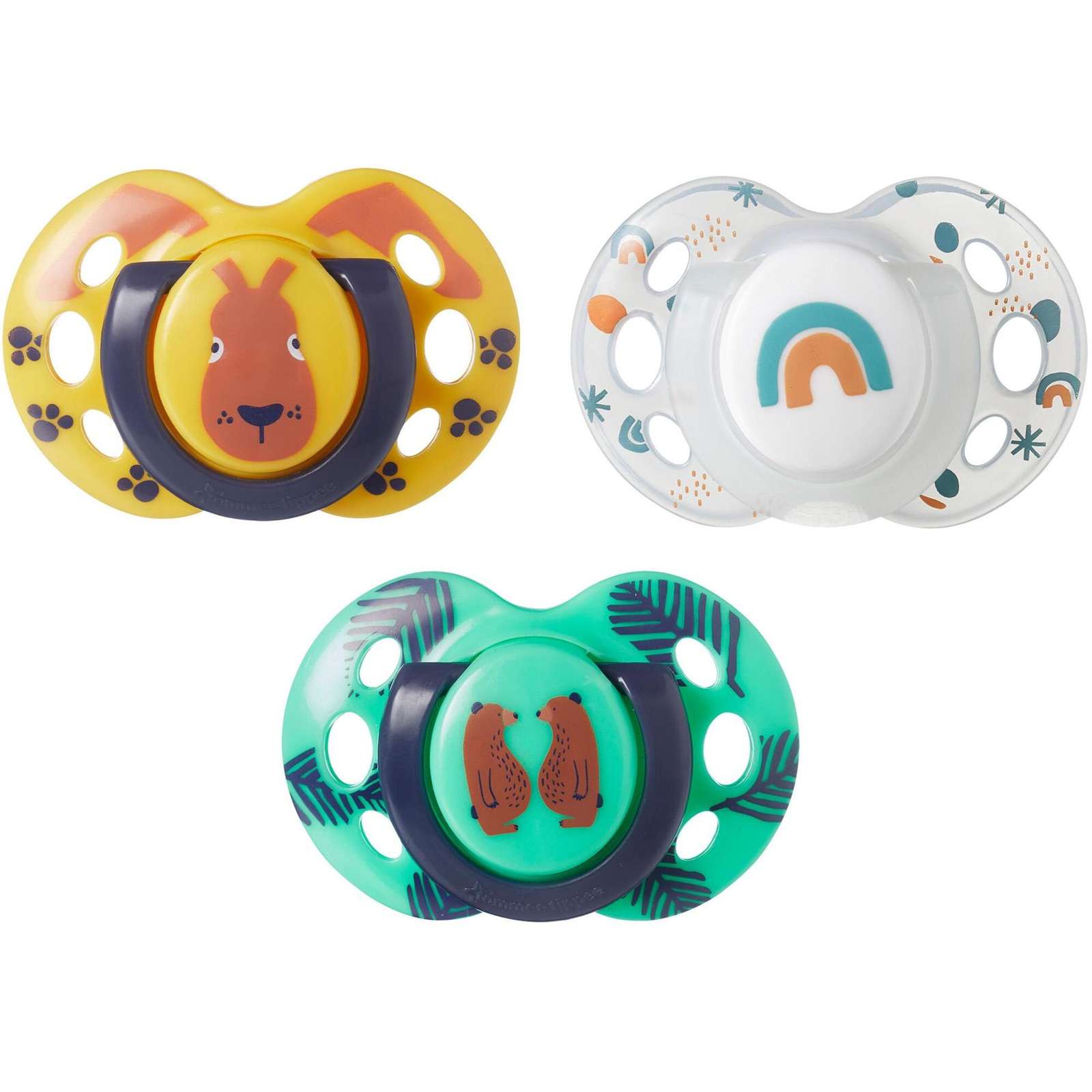 Fun Style Pacifier and Fun Style Night Glow in the Dark Pacifier, Symmetrical Design, BPA-Free, Includes Sterilizer Box