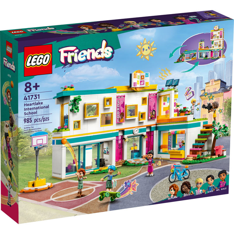 LEGO Friends Heartlake International School Playset, Building Toy for Girls Boys with 5 2023 Character Mini-Dolls & Accessories, Pretend Play...