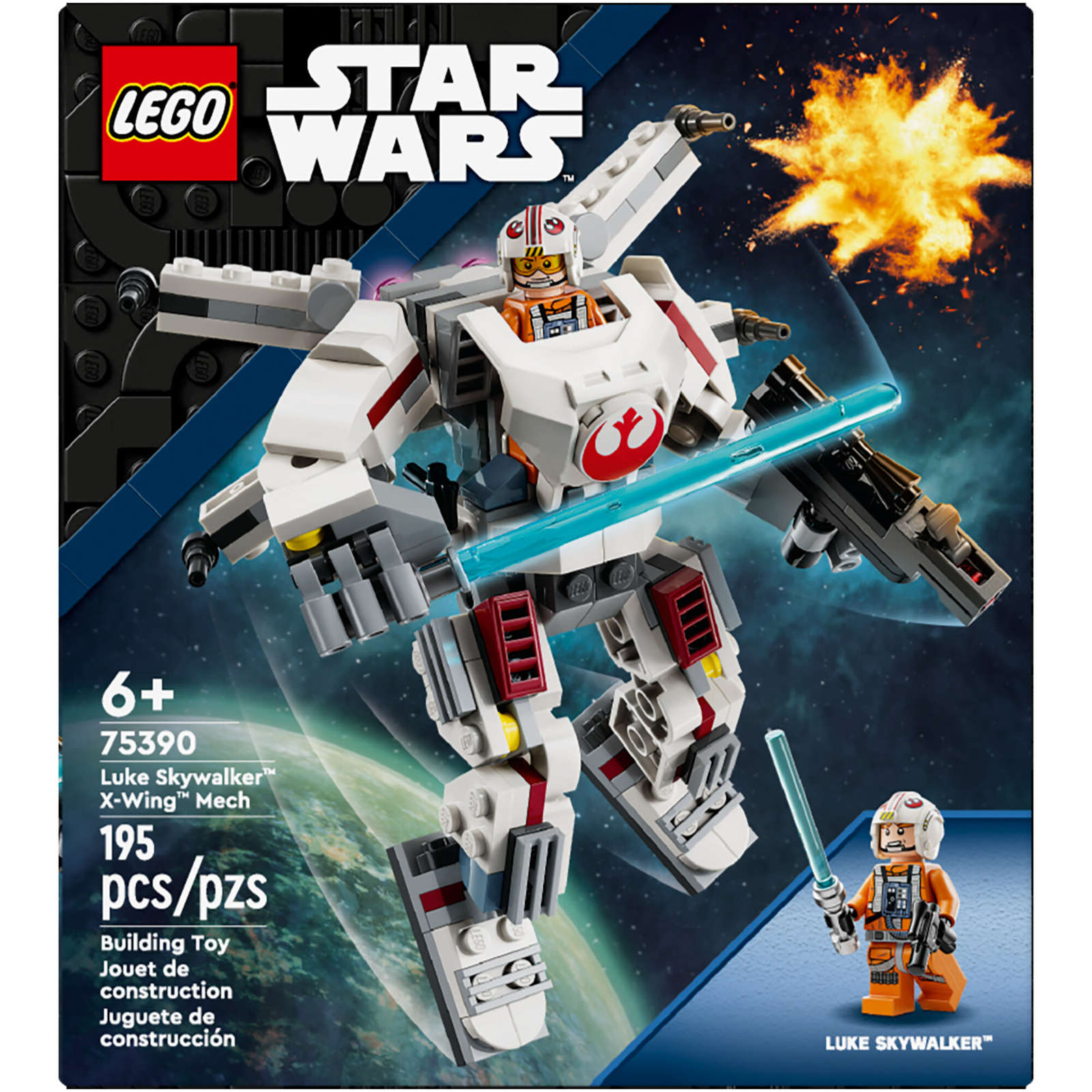 LEGO Star Wars Luke Skywalker X-Wing Mech Buildable Action Figure 75390