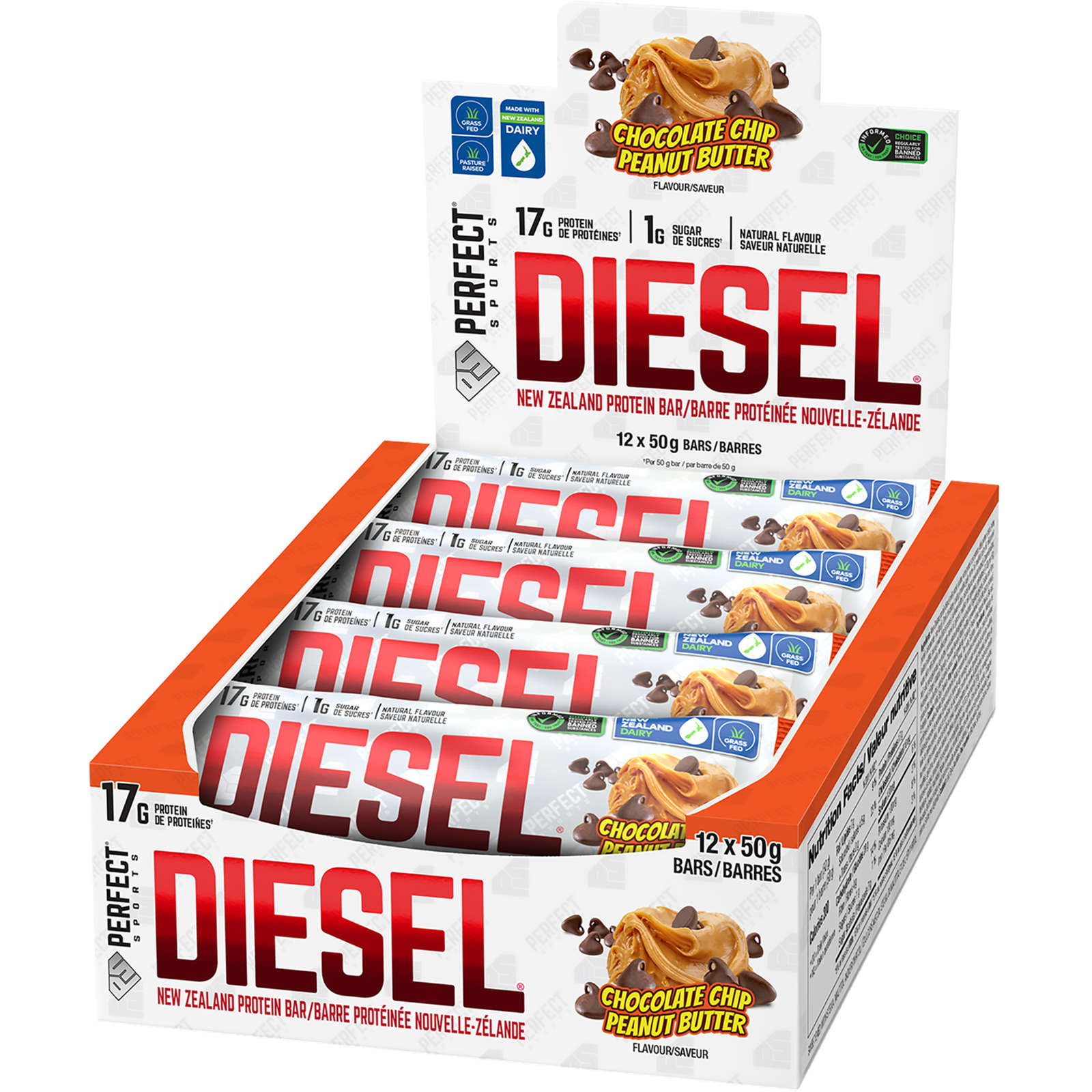 DIESEL New Zealand Protein Bar Chocolate Chip Peanut Butter