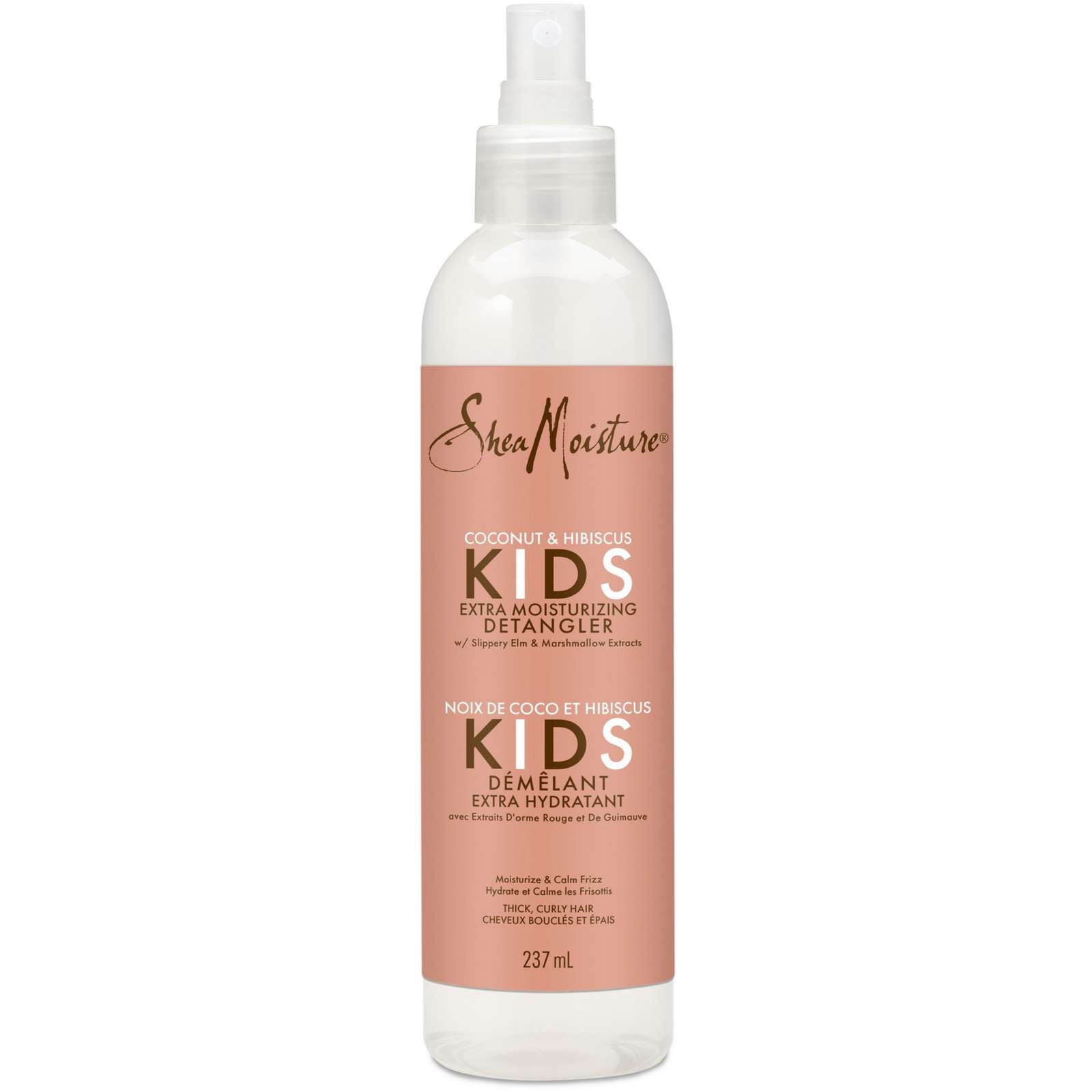 KIDS Extra-Moisturizing Detangler for Thick, Curly Hair Coconut & Hibiscus with Slippery Elm & Marshmallow Root Extract