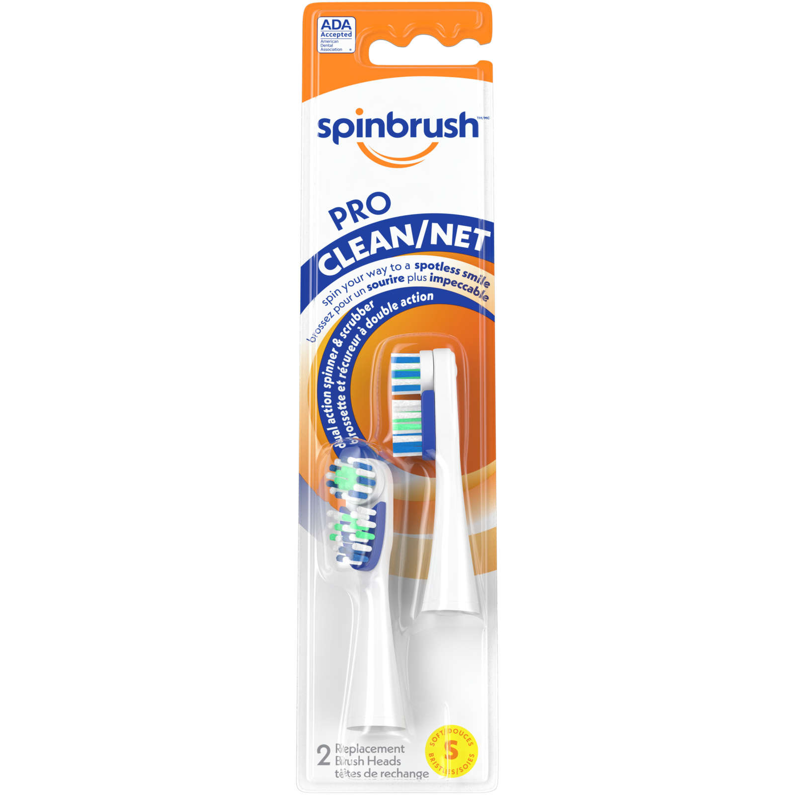 Pro Series Daily Clean Toothbrush Replacement Heads, Soft Bristles