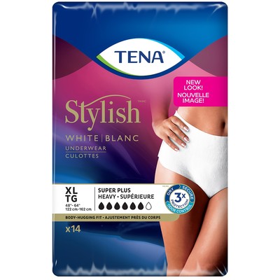 Tena Stylish Black underwear maximum Absorbency Small/Medium, 18 Count