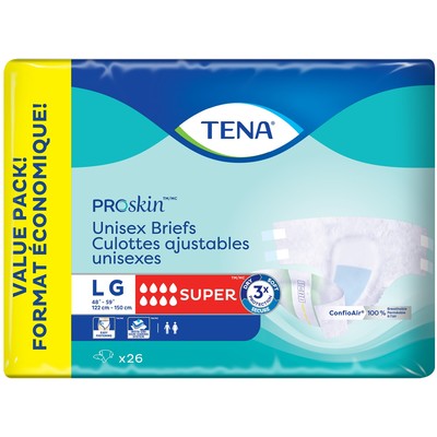 Unisex Incontinence Underwear Ultimate Absorbency, Extra Large, 11 units –  Tena : Incontinence