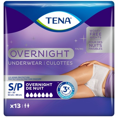TENA Overnight Underwear, Medium, 16 Count (Pack of 4) : : Health  & Personal Care