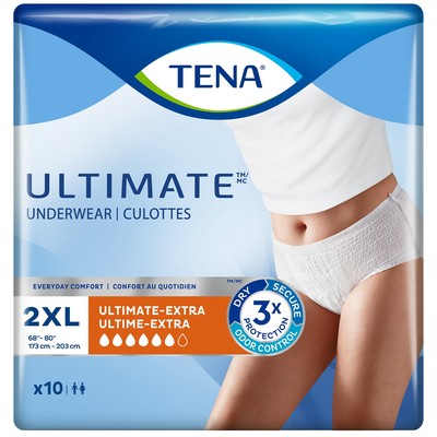 2 Disposable Underwear for Women 2XL Light Lavender Incontinence