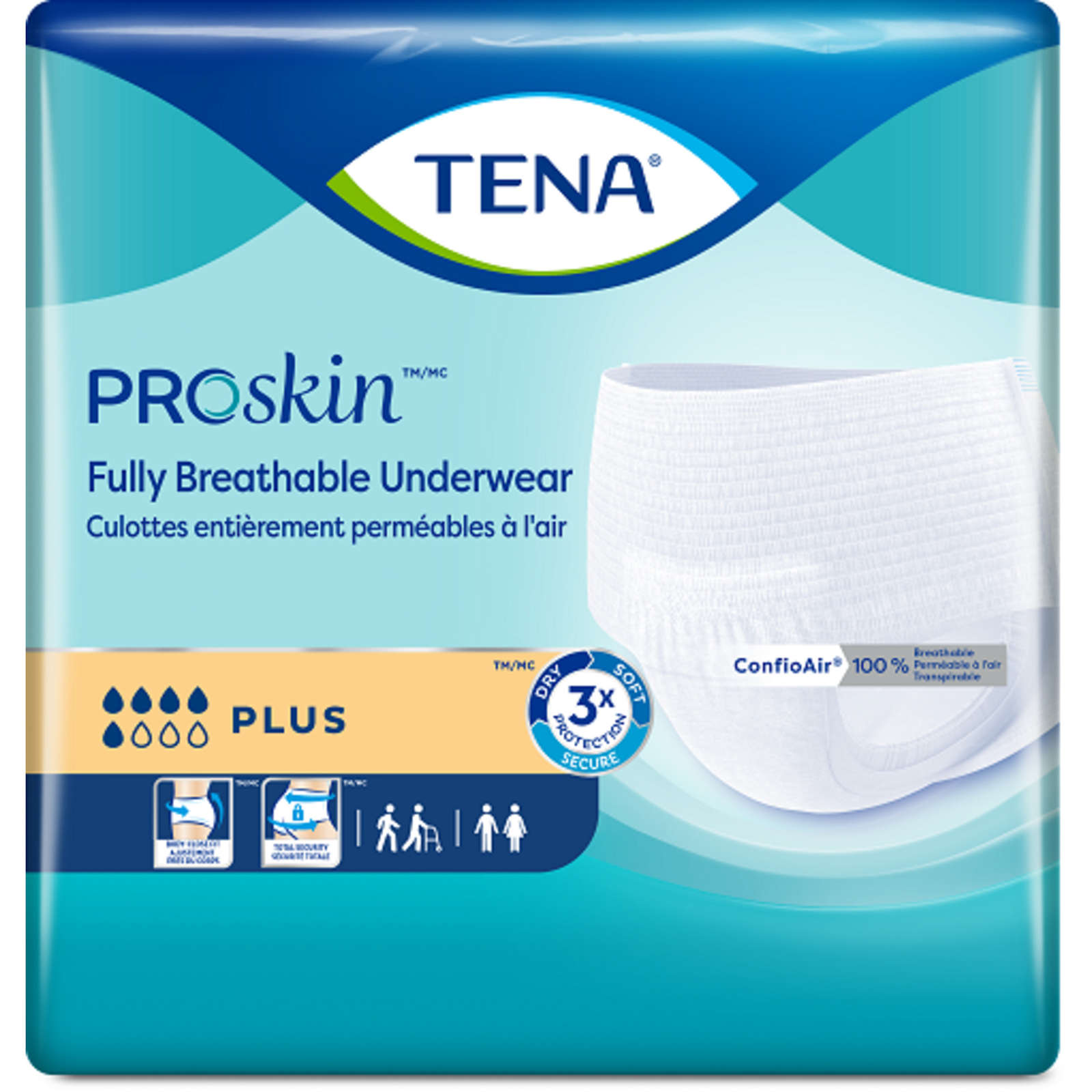 Protective Incontinence Underwear, Plus Absorbency