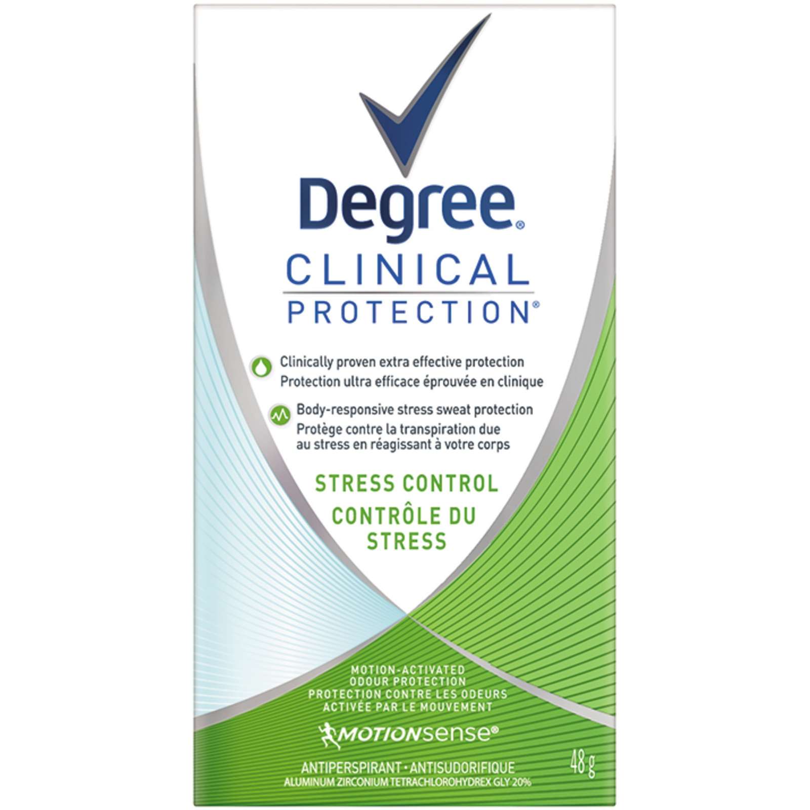 Clinical Protection Antiperspirant Stick for sweat protection Stress Control antibacterial odour protection