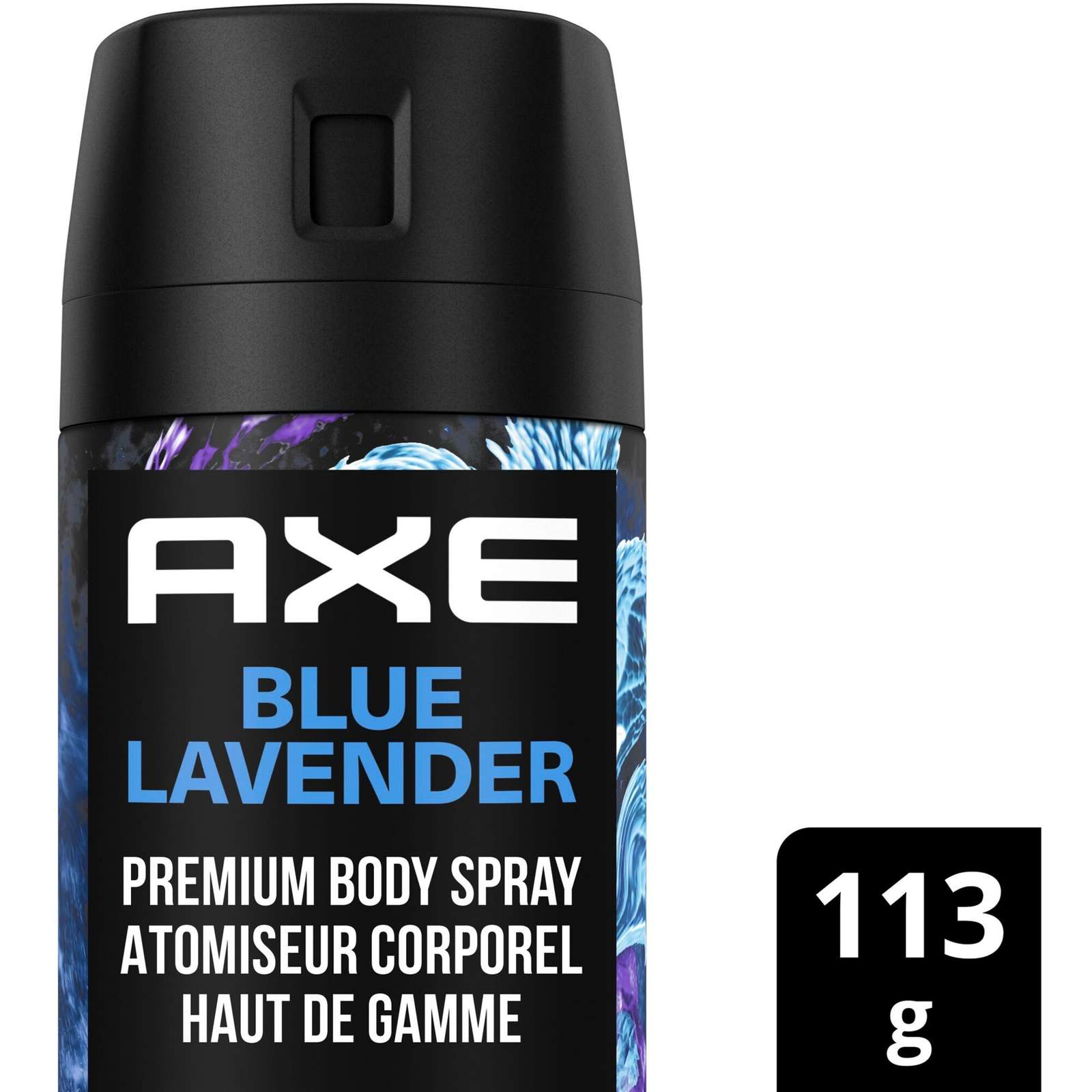 Fine Fragrance Collection Premium Body Spray for Men Blue Lavender deodorant with 72H odour protection and freshness infused with lavender, mint, and amber essential oils