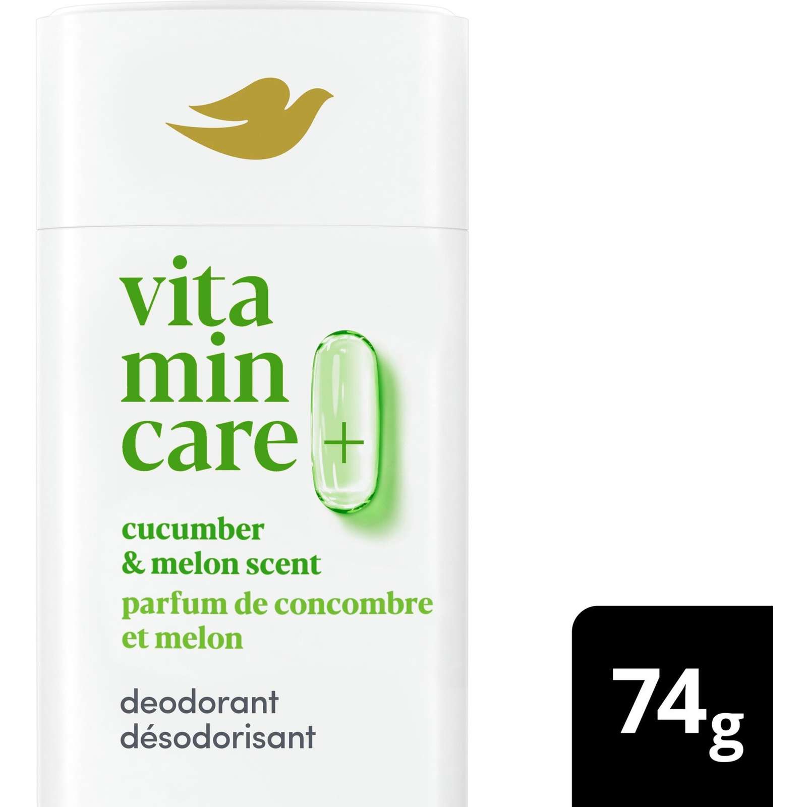 Vitamin Care+ Aluminum-Free Deodorant Cucumber & Melon Scent 72h Breathable Odour Protection with Vitamin B3+E