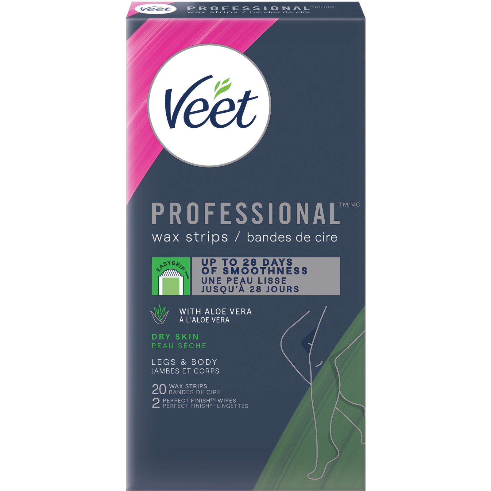 Veet® Professional™ Wax Strips, For Legs & Body, Dry Skin