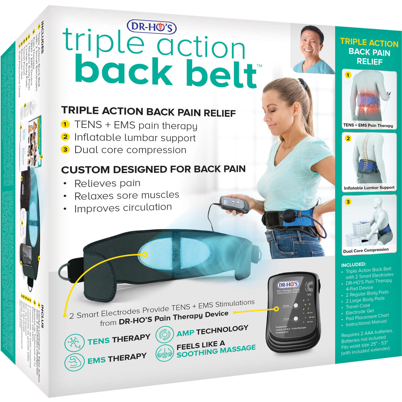 DR-HO'S Triple Action Back Belt