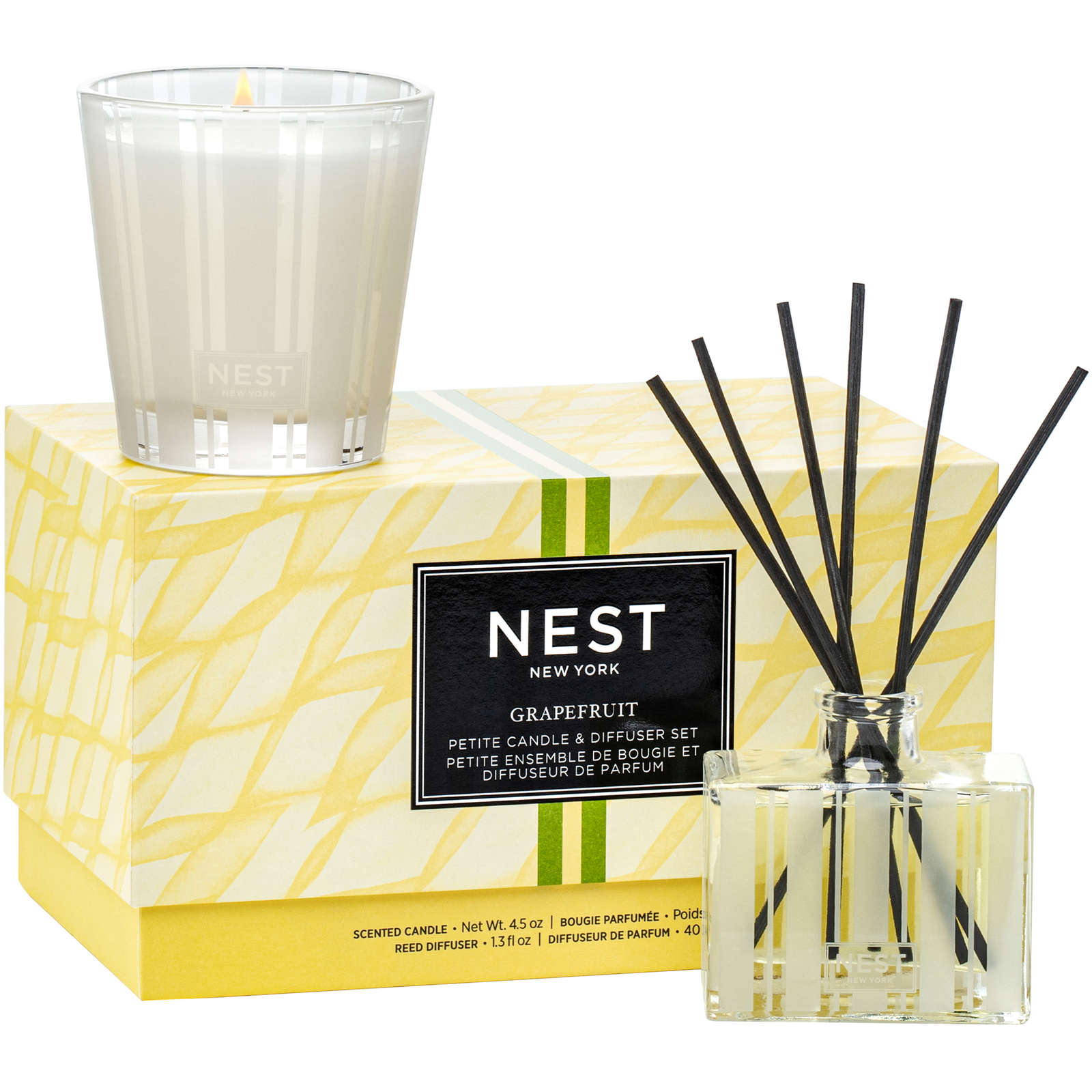 Grapefruit Petite Candle & Diffuser Set