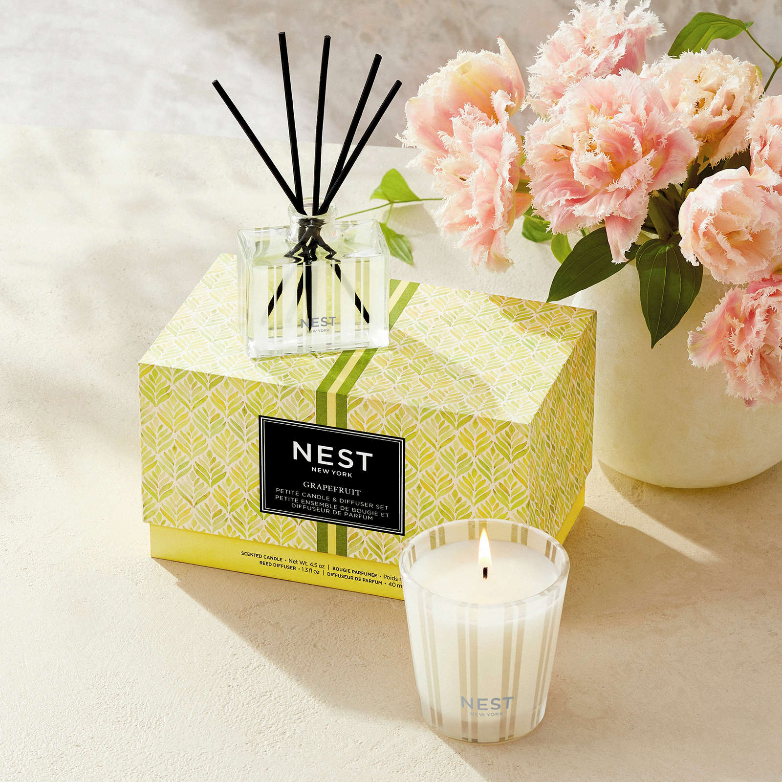 Grapefruit Petite Candle & Diffuser Set